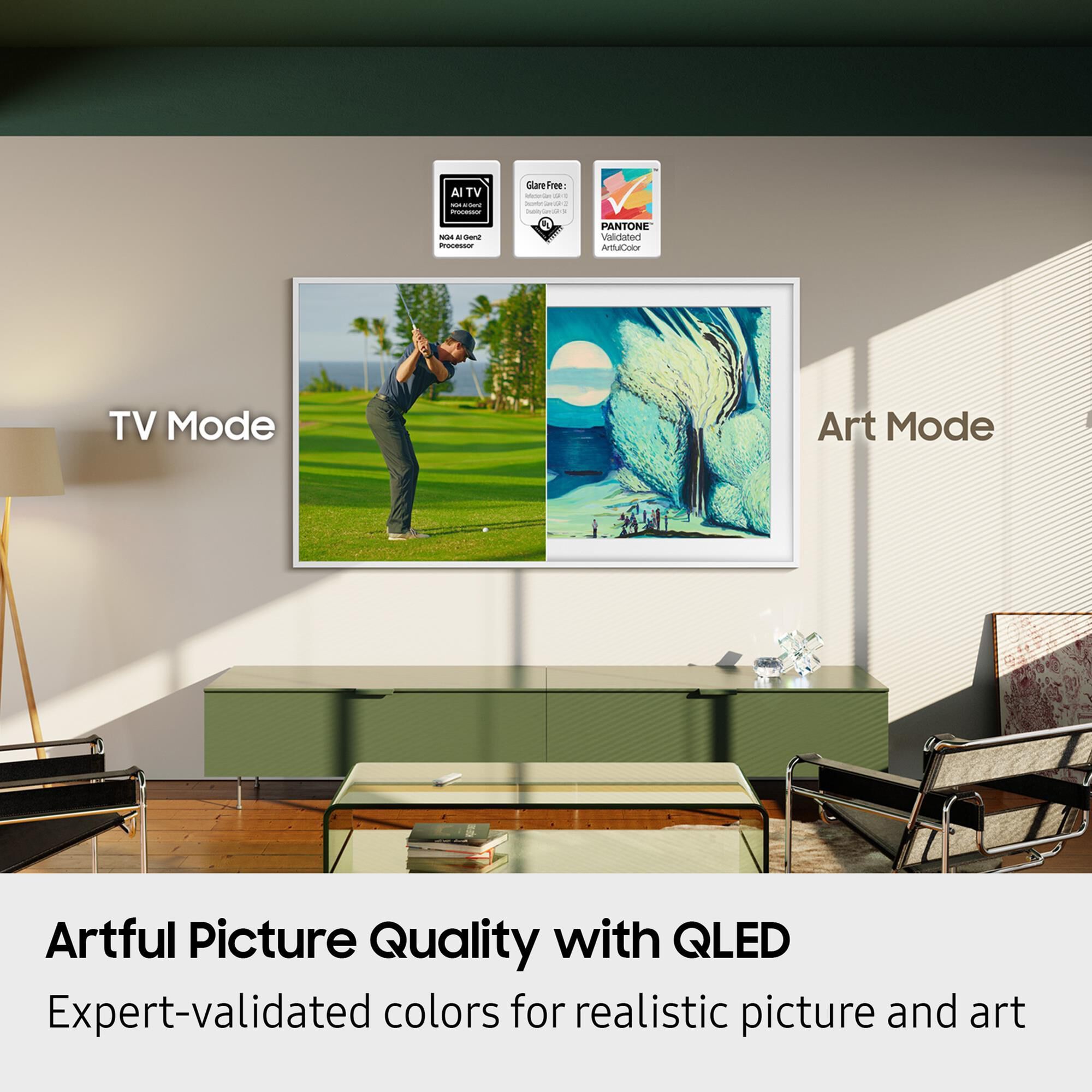Samsung 55" Class LS03FA The Frame QLED HDR - Smart TV with Music Frame in Black, , large