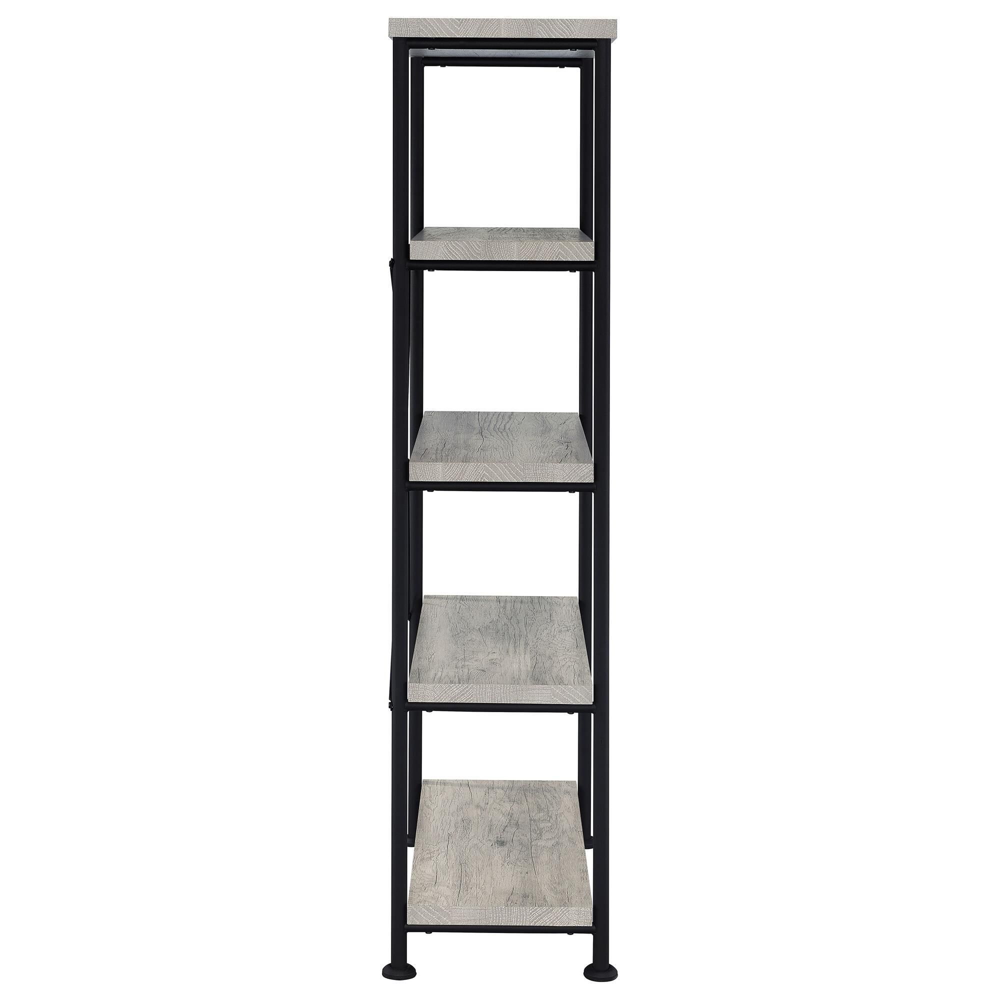 Coaster Analiese 2-Piece Desk and Bookcase Set in Black and Grey Driftwood, , large