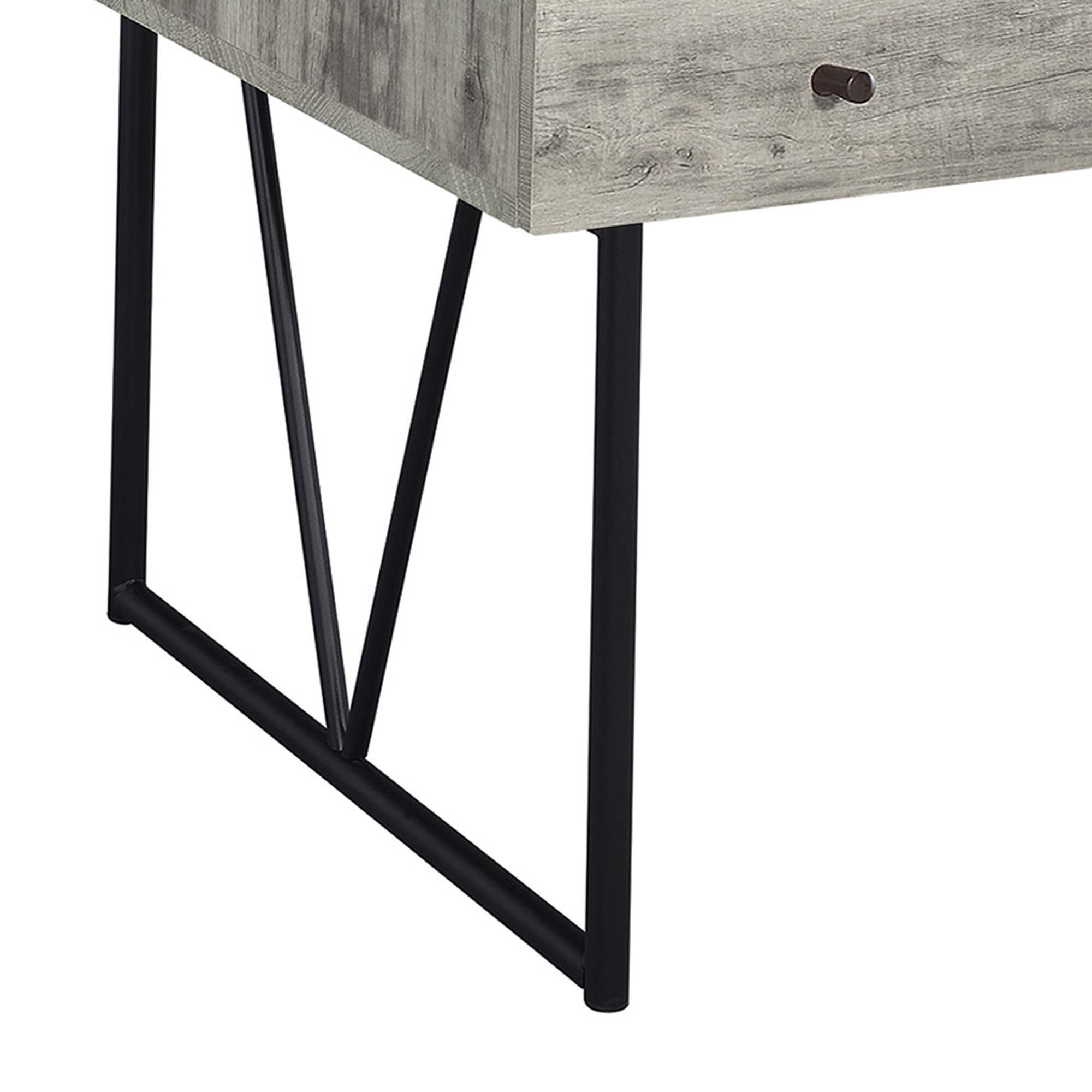Coaster Analiese 2-Piece Desk and Bookcase Set in Black and Grey Driftwood, , large