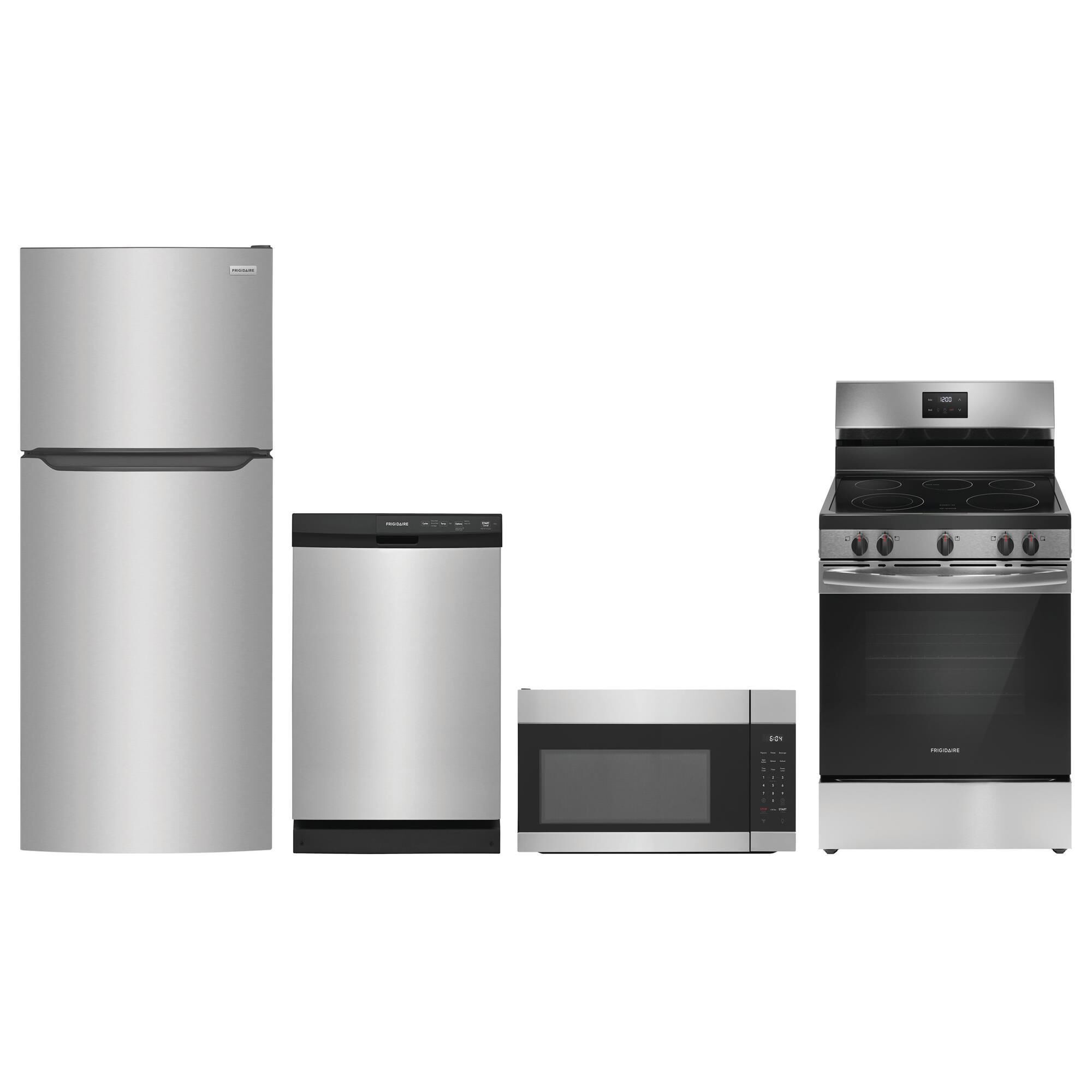 Frigidaire 4-Piece Kitchen Package with 1.7 cu. ft. Microwave in Stainless Steel