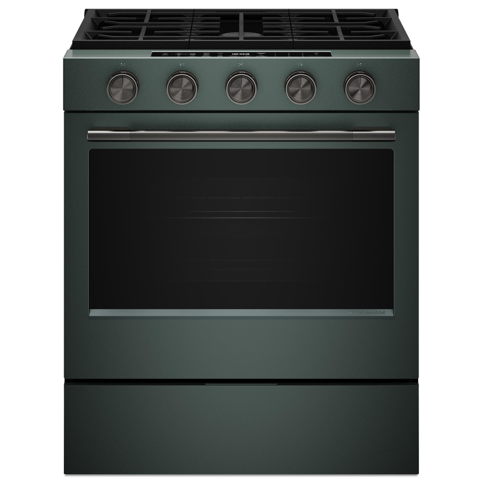 KitchenAid 5.0 Cu. Ft. Smart Slide-in Gas Range with Convection Cooking Modes and 2-in-1 Burner in Juniper