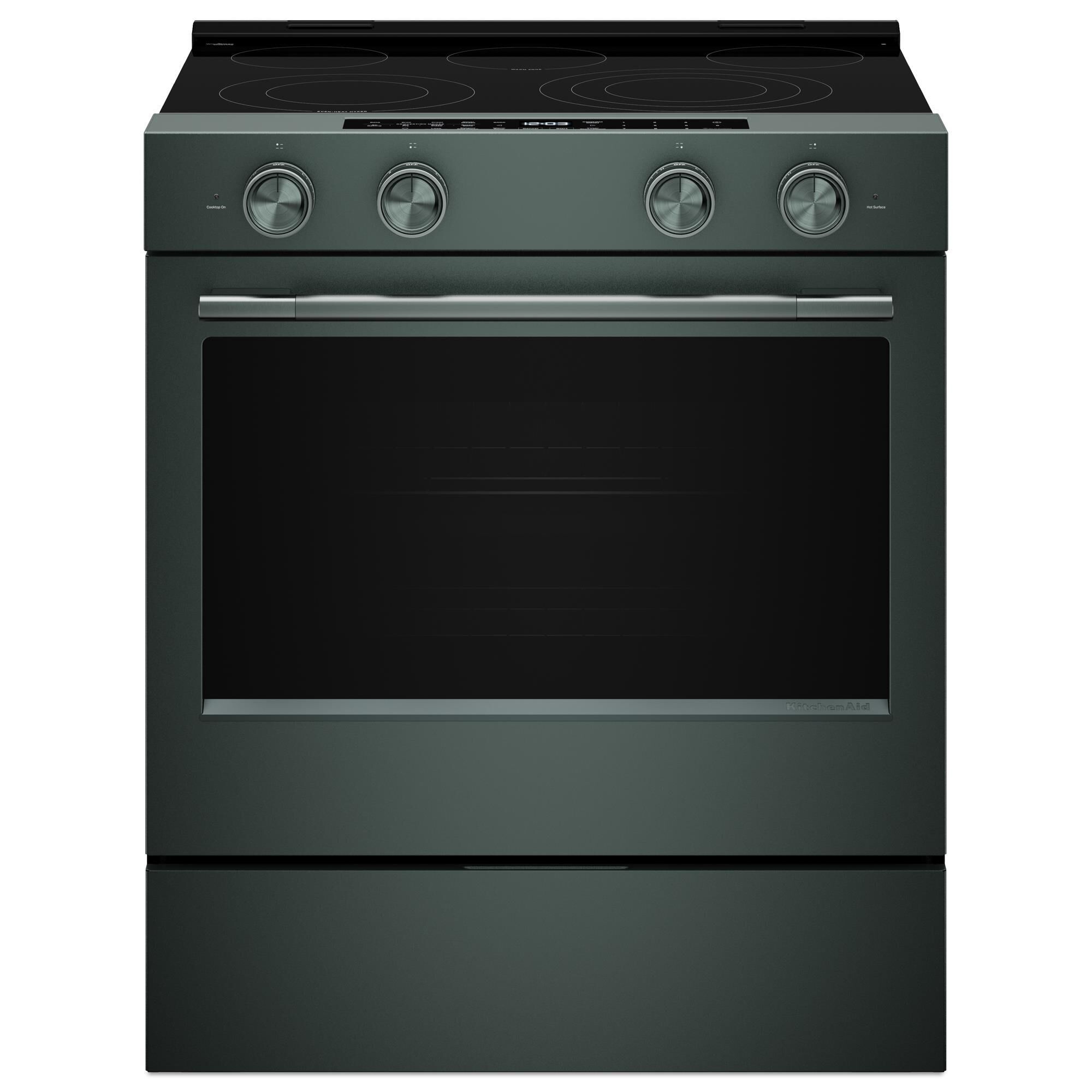 KitchenAid 5.3 Cu. Ft. Smart Slide-in Electric Range with Two Even-Heat Hyper Elements and Convection in Juniper