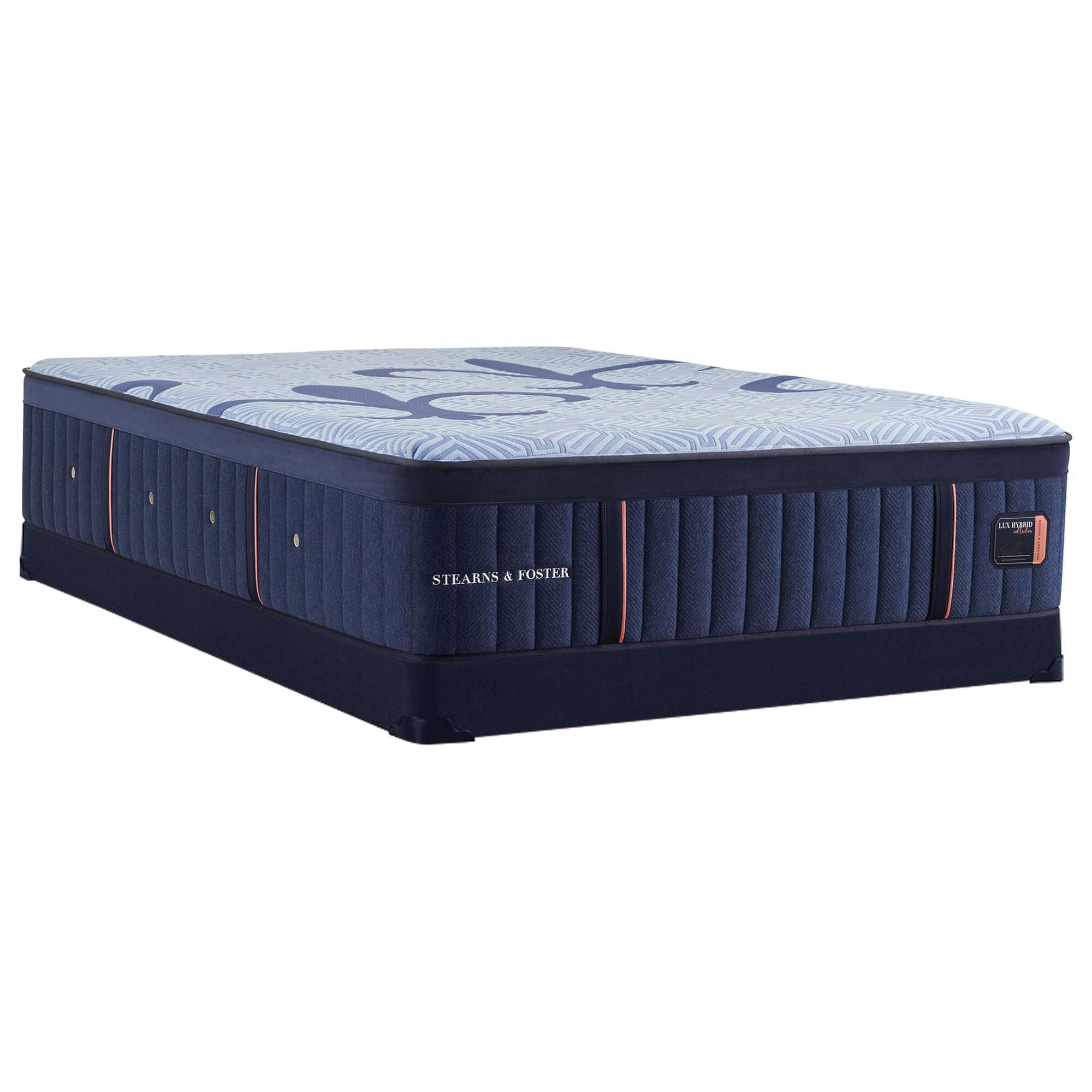 Stearns & Foster Lux Estate Elite Firm Hybrid Twin XL Mattress with Low Profile Box Spring