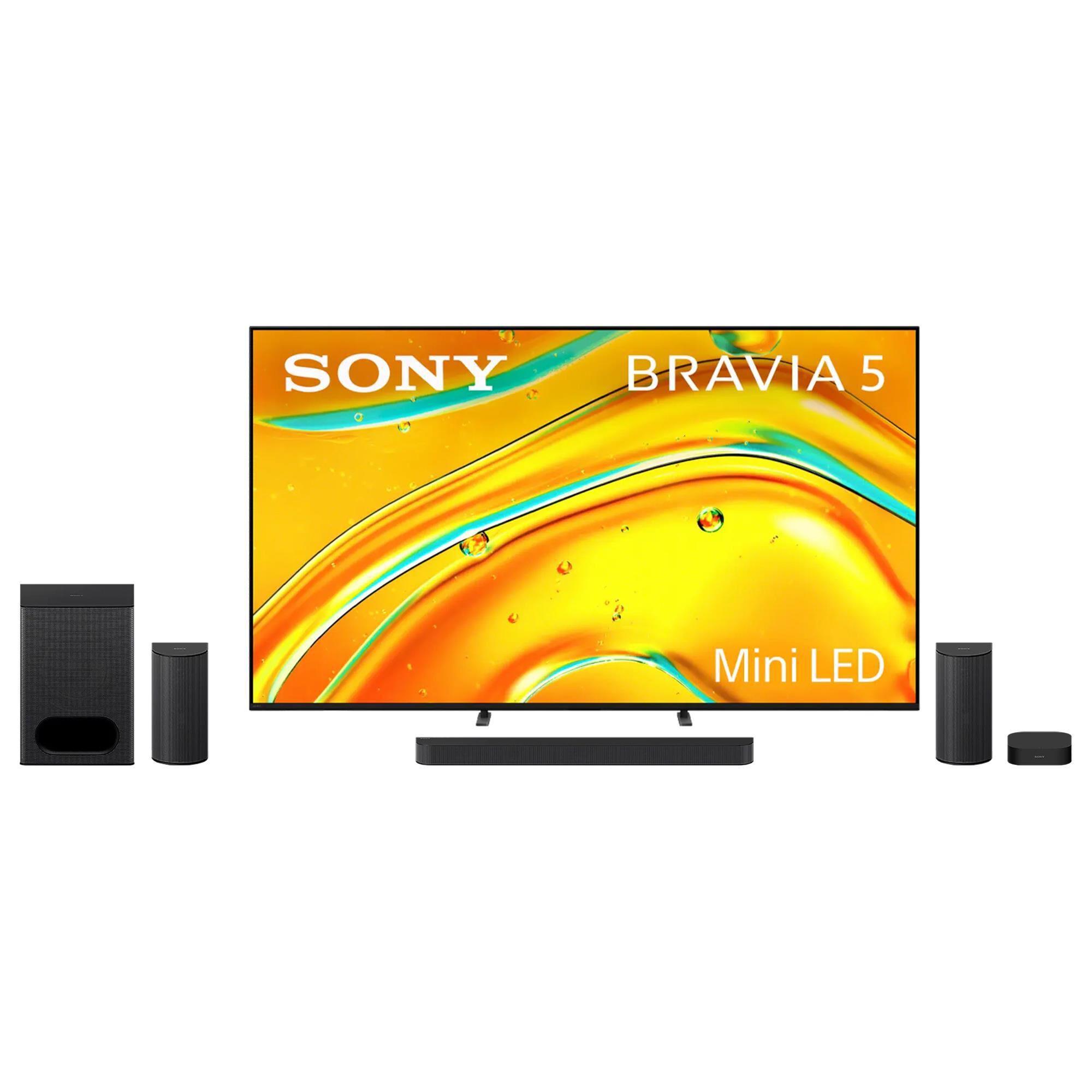 Sony 85" Class Bravia 5 Mini LED 4K HDR - Smart Google TV with Theater System 6 in Black