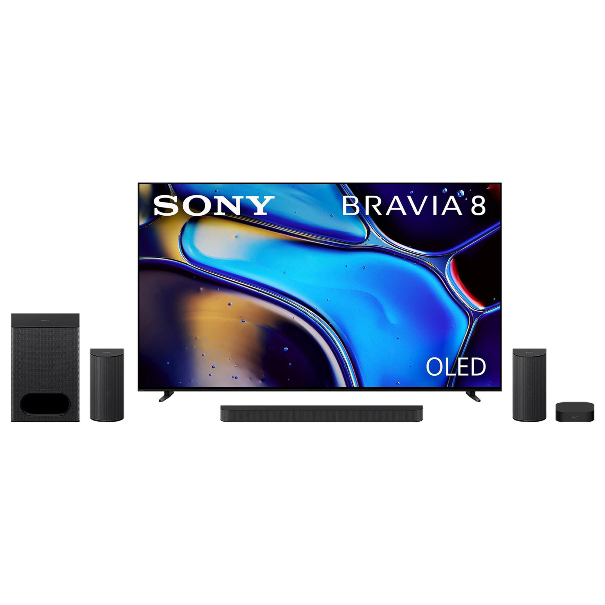 Sony 77" Class Bravia 8 OLED 4K HDR - Smart Google TV with Theater System 6 in Black