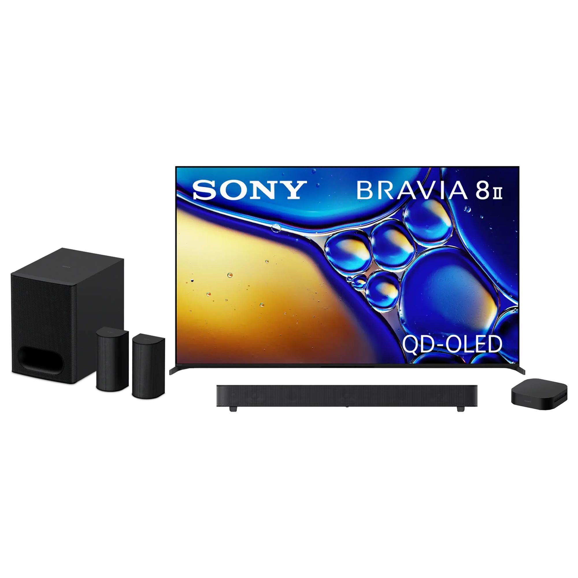 Sony 55" Bravia 8 II Class QD-OLED 4K HDR - Smart Google TV with Theater System 6 in Black