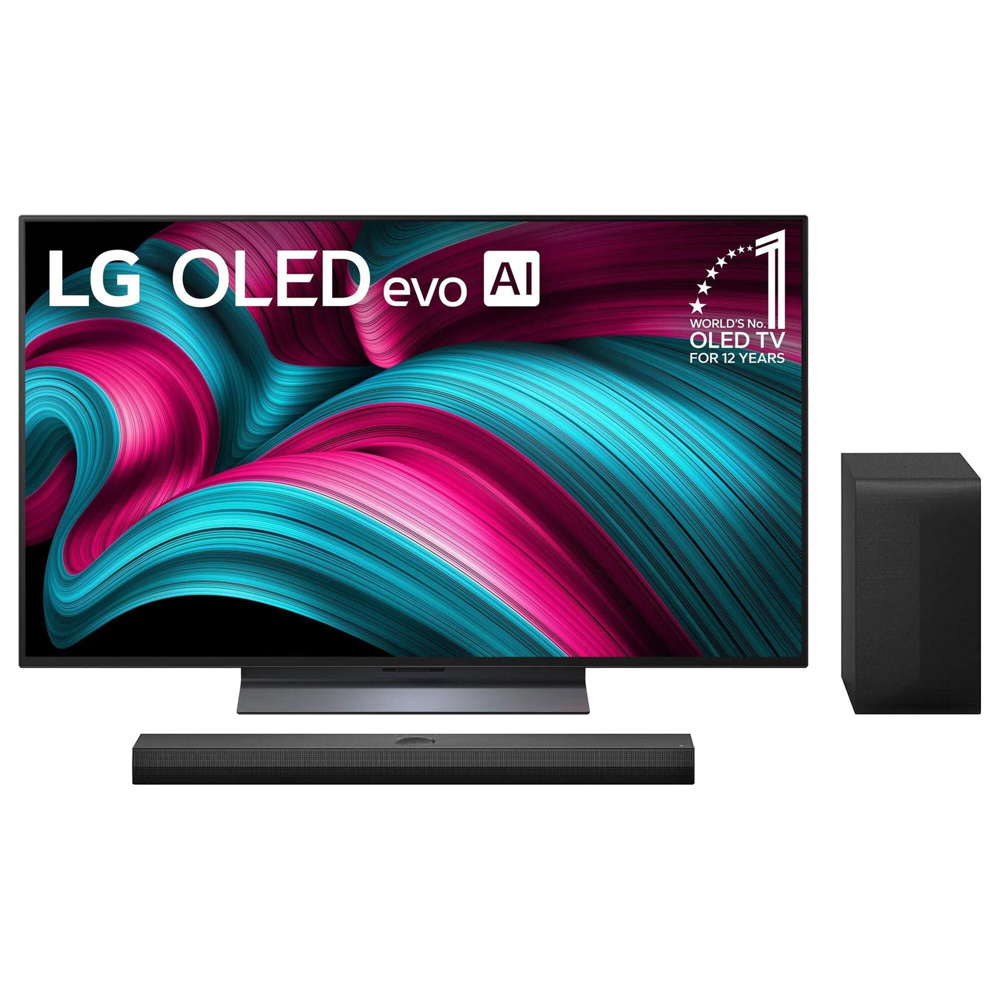 LG 55" Class C5 Series 4K OLED evo AI - Smart TV with 3.1.1 Channel Soundbar System in Black