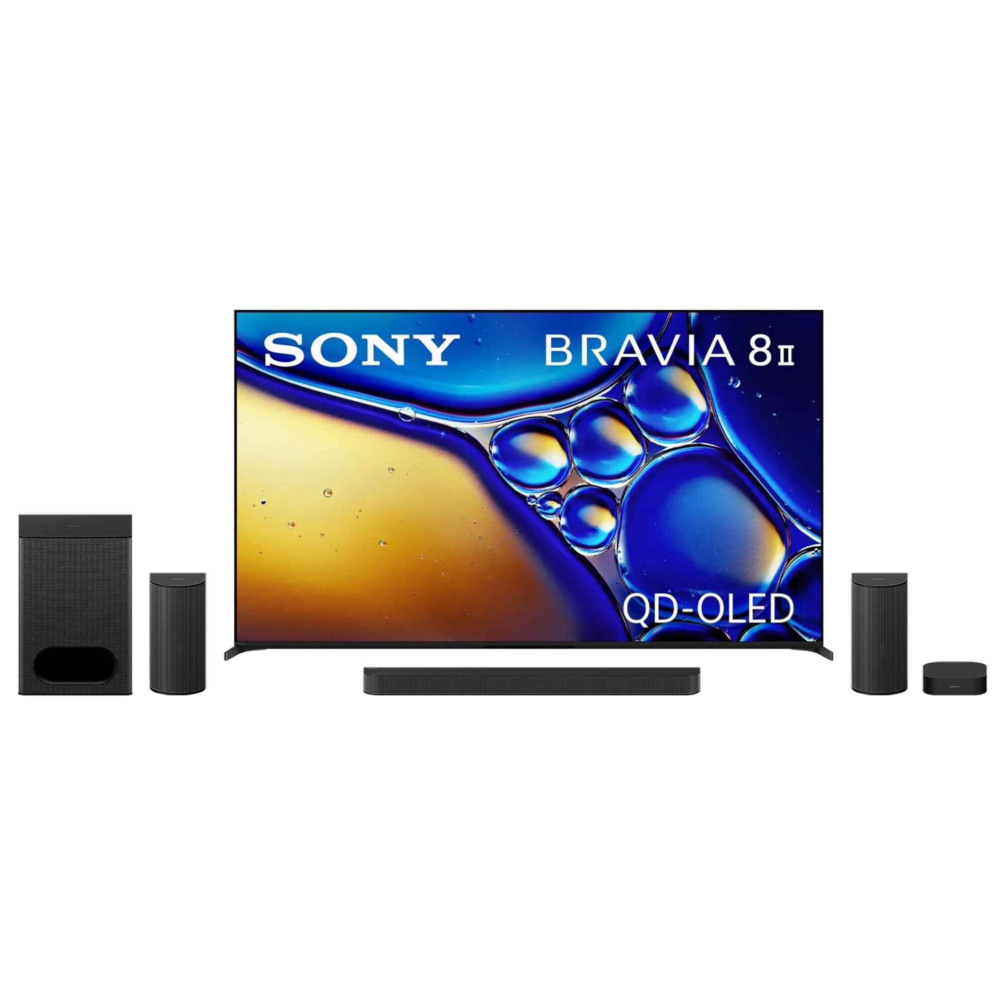 Sony 65" Bravia 8 II Class QD-OLED 4K HDR - Smart Google TV with Theater System 6 in Black