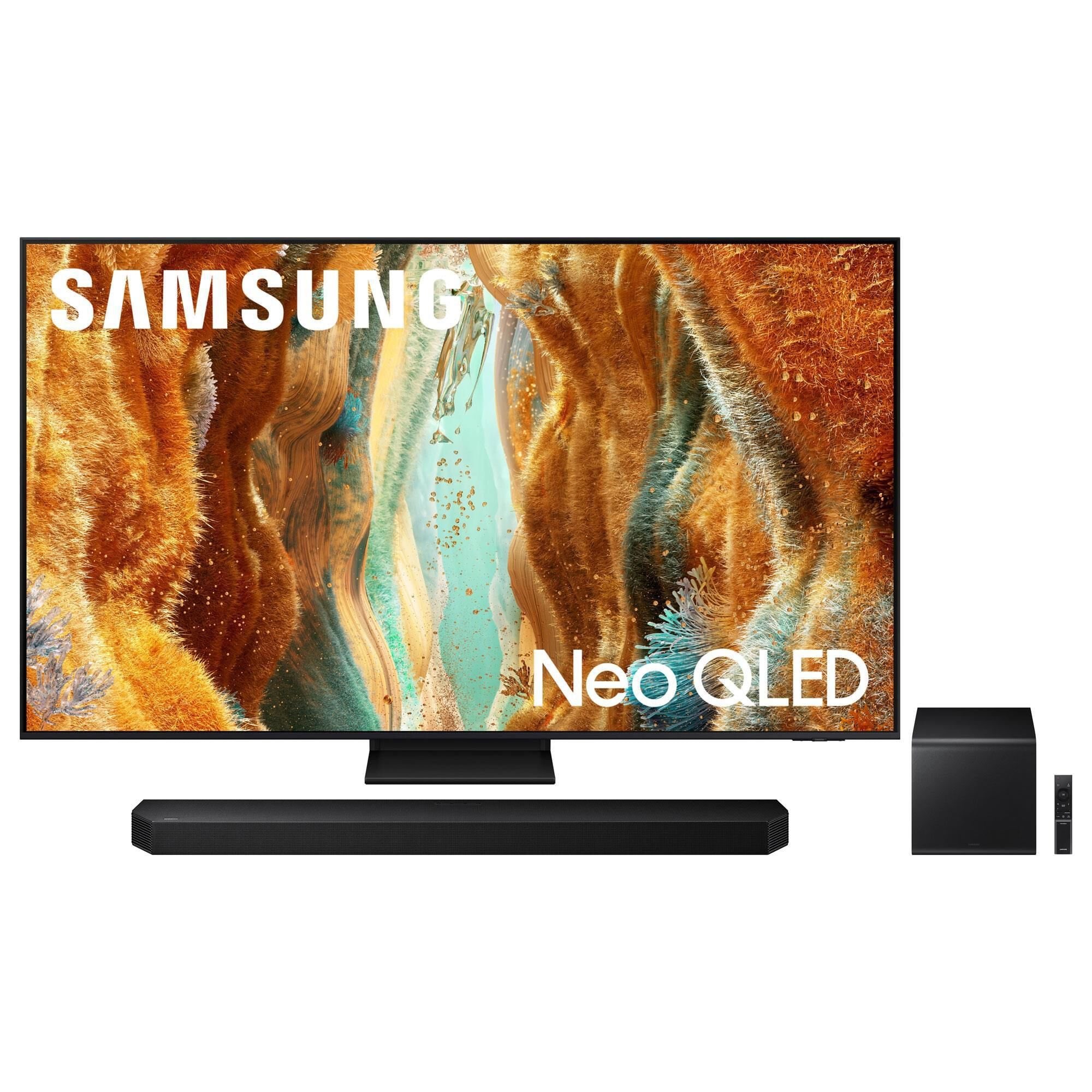 Samsung 85" Class Neo QN70F 4K QLED Vision AI - Smart TV with Q-Series 5.1.2 Channel Soundbar System in Black
