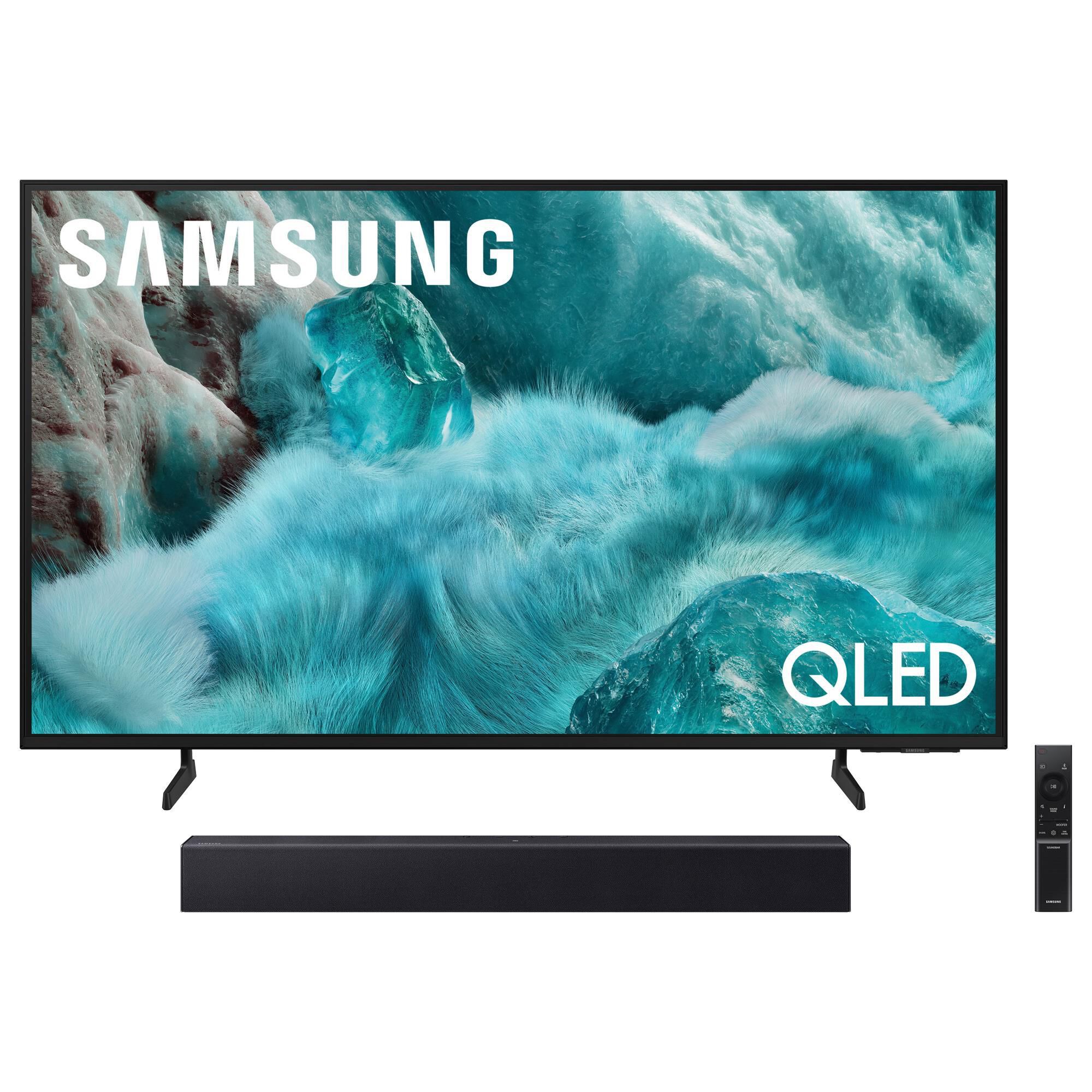 Samsung 43" Class Q7F QLED 4K Vision AI - Smart TV with B-Serie 2.0 Channel Soundbar in Black and Titan Black