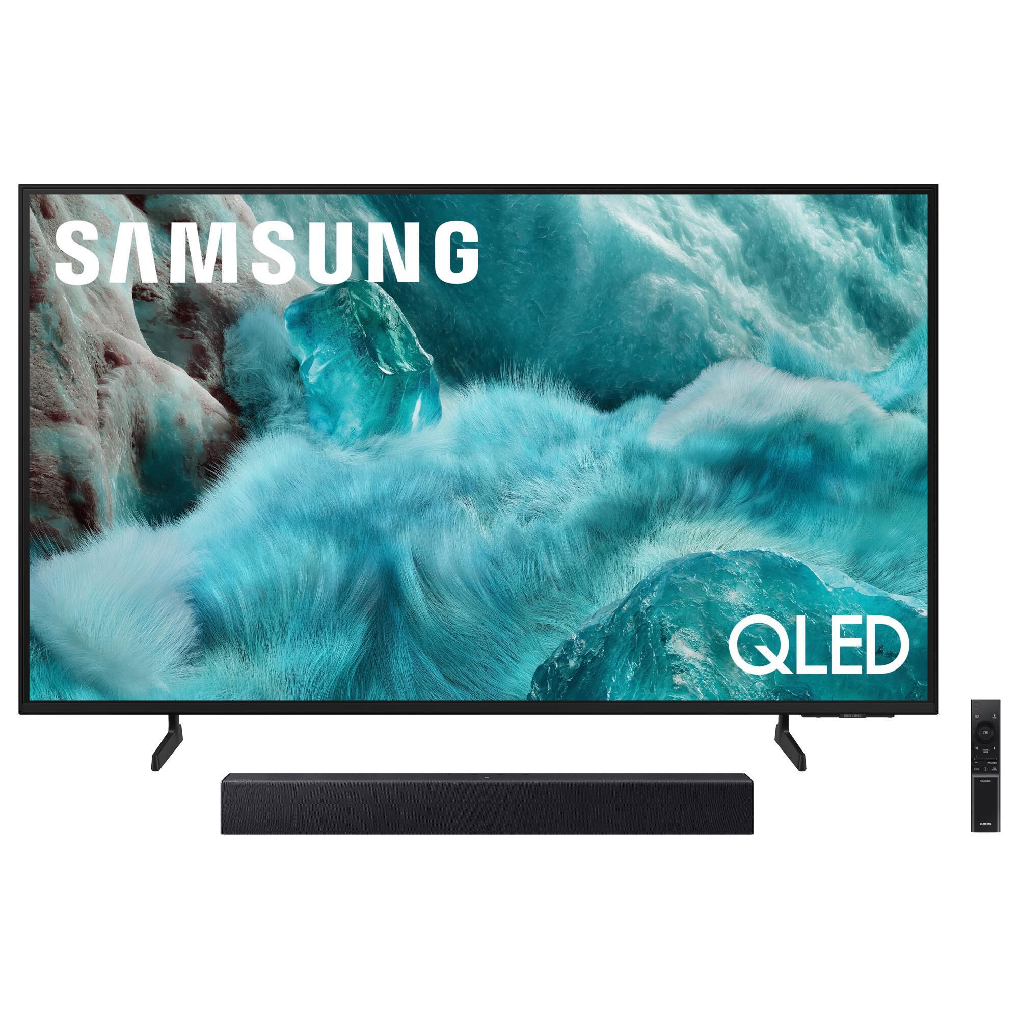 Samsung 55" Class Q7F QLED 4K Vision AI - Smart TV with B-Series 2.0 Channel Soundbar in Black and Titan Black