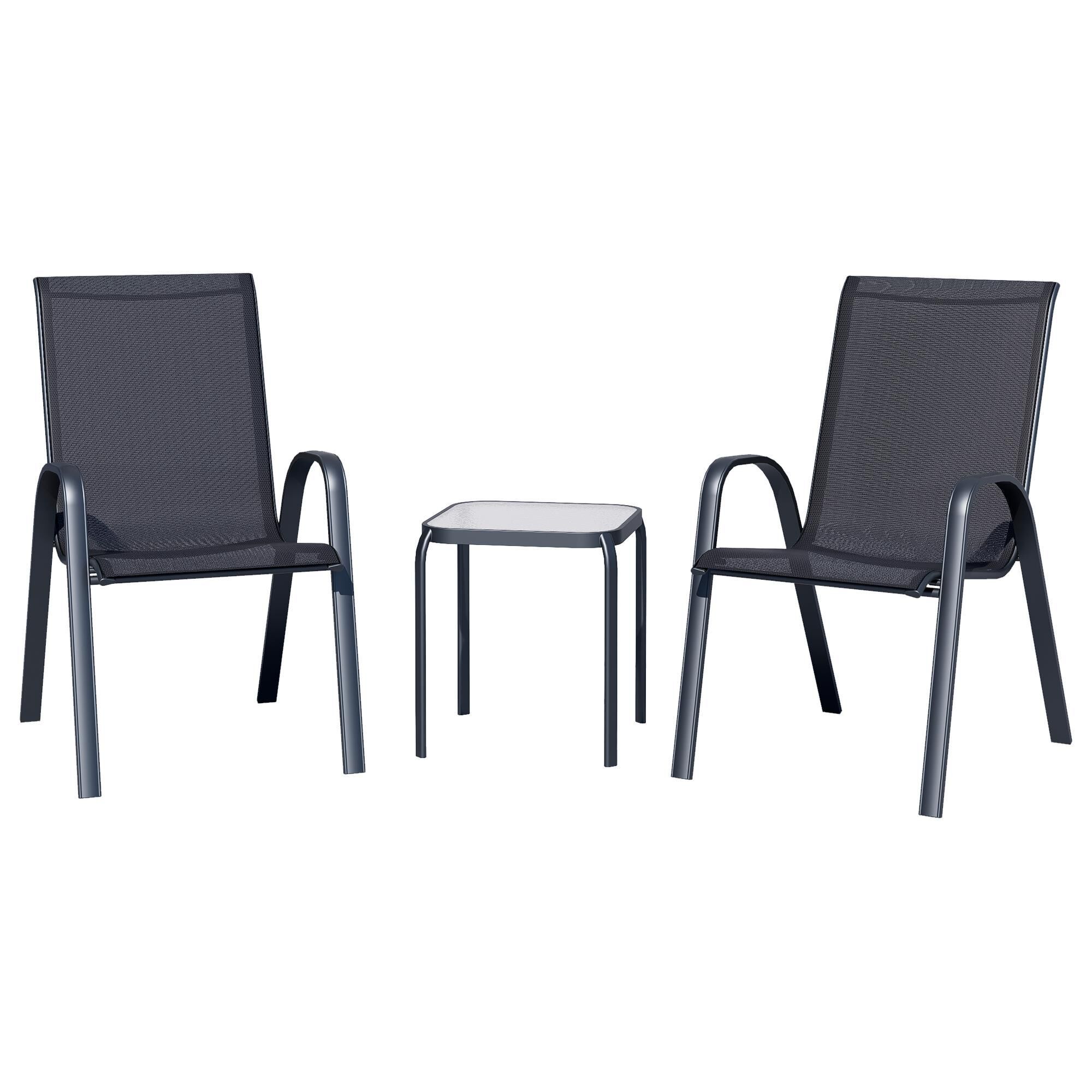 Redline Creation Inc. 3-Piece Chat Set in Black