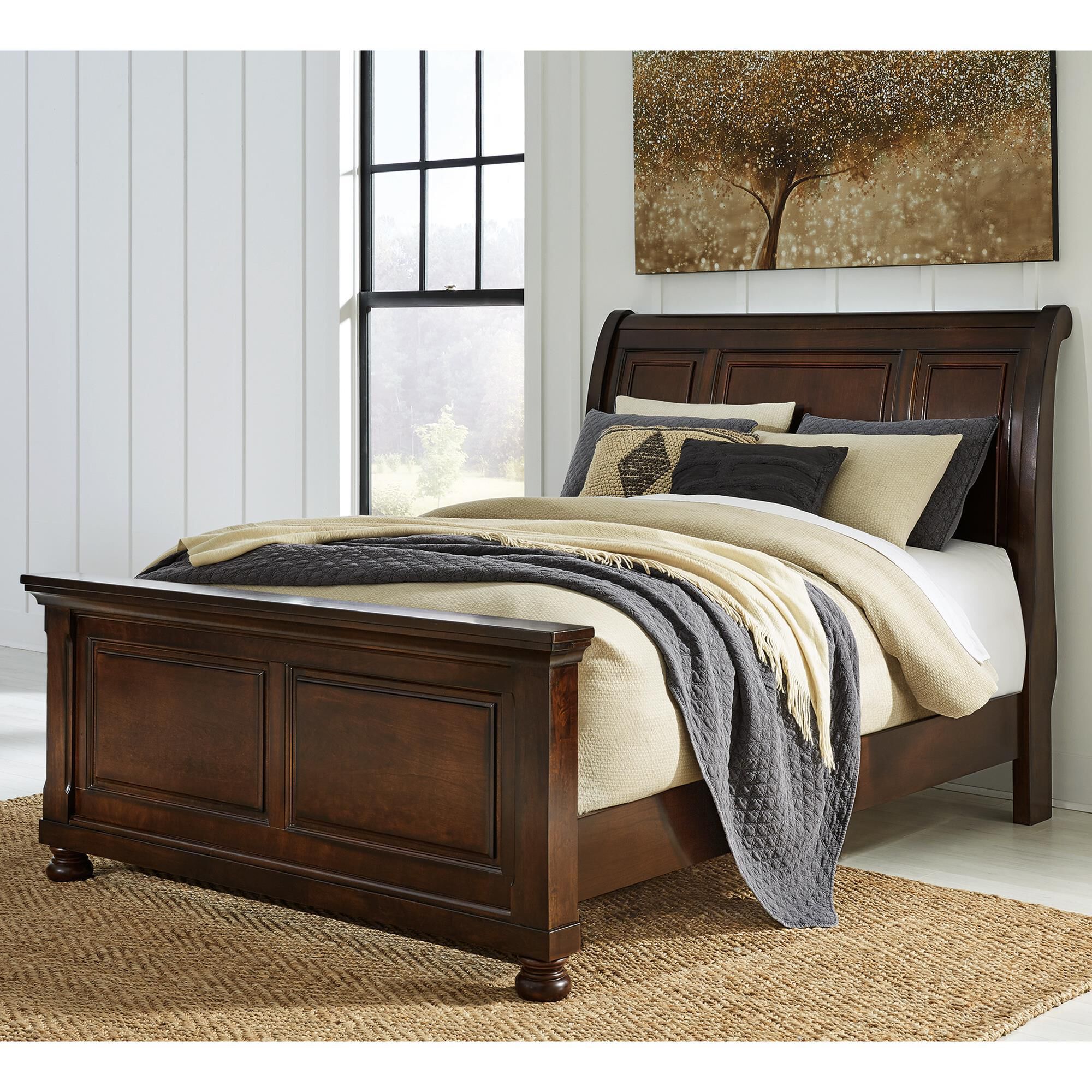 Millenium Porter Queen Sleigh Bed in Rustic Brown