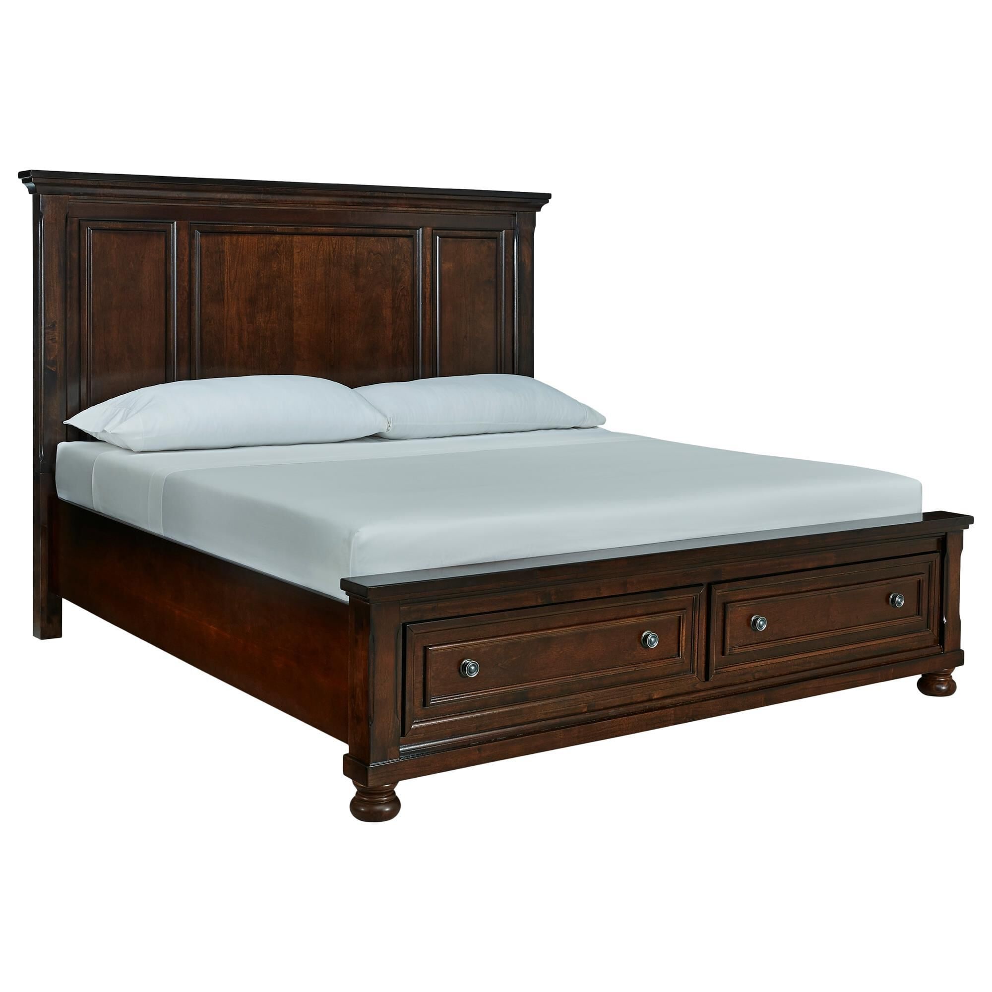 Millenium Porter California King Panel Storage Bed in Rustic Brown
